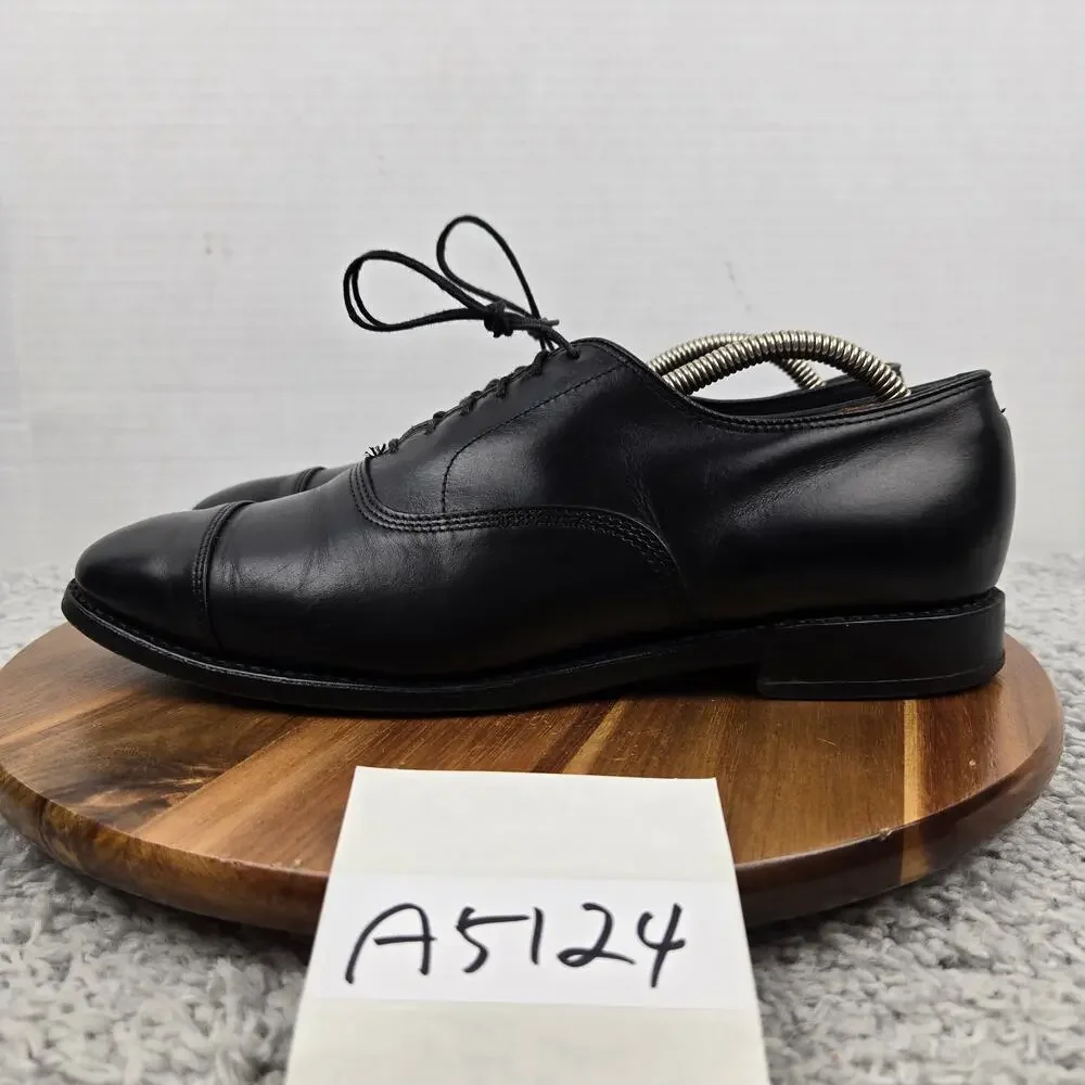 Allen Edmonds Mens 8.5D Park Avenue Black Leather Cap Toe Oxford Dress Shoe 5615